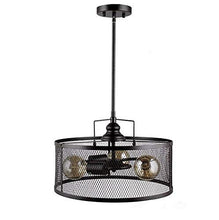 Load image into Gallery viewer, 16&quot; Semi Flush Mount Drum Ceiling Light Fixture Oil Rubbed Bronze - EK CHIC HOME