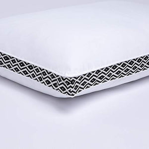 Down Feather Bed Pillows Gusseted Pillows Set of 2 Standard/Queen - EK CHIC HOME