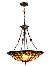 Load image into Gallery viewer, Tiffany  McCartney Inverted 3 Light 20&quot; Wide Pendant with Tiffany Glass Shade - EK CHIC HOME