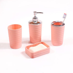 4 Piece Bath Accessory Set, Multiple Colors - EK CHIC HOME