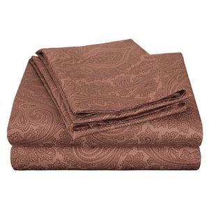600 Thread Count Wrinkle-Resistant Luxury Cotton Italian Paisley Sheet Set - EK CHIC HOME