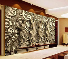 Load image into Gallery viewer, Greek Sculpture Art Wallpaper 3D Embossed Cement Wall Murals - EK CHIC HOME