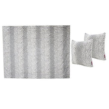 Load image into Gallery viewer, Silver Dusk Faux Furry Pillows and Throw Blanket Combo (Set of 3) - EK CHIC HOME
