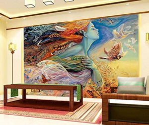 Wall Mural 3D Wallpaper Oil Painting Beautiful Fairy Beauty Butterfly Wall Decoration Art - EK CHIC HOME