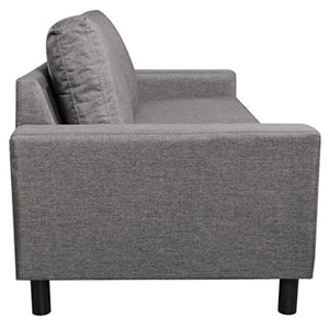 3-Seater Modern Sofa, Sofa Futon Couch with Armrest  Light Gray - EK CHIC HOME