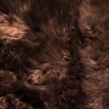 Load image into Gallery viewer, Genuine Sheepskin Rug Two Pelt Brown Fur, Double - EK CHIC HOME