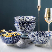 Load image into Gallery viewer, Porcelain Bowls Set - Set of 6, ceramic bowls Gift Pack - EK CHIC HOME