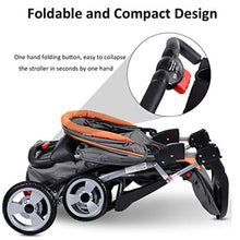 Load image into Gallery viewer, Baby Stroller, Foldable Infant Pushchair with 5-Point Safety Harness, Multi-Position Reclining Seat - EK CHIC HOME