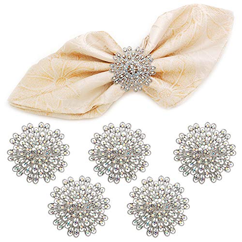 Flower Napkin Rings Set of 6 - EK CHIC HOME