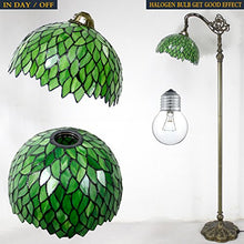 Load image into Gallery viewer, Tiffany Reading Floor Lamp Green Wisteria Arched Stained Glass Lamp - EK CHIC HOME