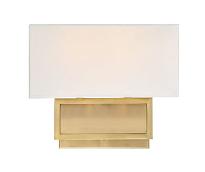 2-Light Wall Mount Sconce in Natural Brass - EK CHIC HOME