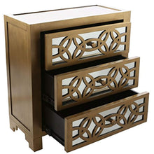 Load image into Gallery viewer, Glam Slam 3-Drawer Mirrored Wood Cabinet Furniture - Gold - EK CHIC HOME