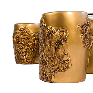 The Lazy Legend Stool Gold Lion Chair - EK CHIC HOME