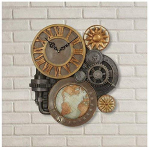 Luxury Toscano Gears of Time Sculptural Wall Clock - EK CHIC HOME