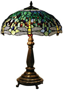 Yellow Dragonfly Tiffany Style Table Lamp - EK CHIC HOME