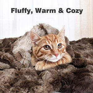Luxury Super Soft Faux Fur Fleece Throw Blanket Cozy Warm Breathable Lightweight (60x80) - EK CHIC HOME