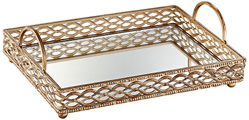 Antique Gold Mirrored Tray - EK CHIC HOME