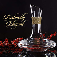 Load image into Gallery viewer, Red Wine Decanter - Large Wide Base with Dazzling Rhinestone Design - EK CHIC HOME