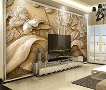 Load image into Gallery viewer, Wall Mural 3D Wallpaper Embossed Minimalist Orchid Butterfly Wall Decoration Art 350cm×256cm - EK CHIC HOME
