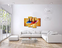 Load image into Gallery viewer, Abstract Spanish Dancer Painting Prints Wall Decor 4 Panels Women 48&quot;W x 32&quot;H - EK CHIC HOME