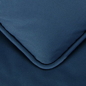 Pinch Pleat Comforter Set - Full/Queen Navy Blue - EK CHIC HOME
