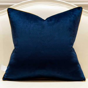 Navy Blue Gold Striped Cushion Cases Luxury European Throw Pillow Covers - EK CHIC HOME