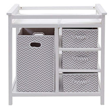 Load image into Gallery viewer, Baby Changing Table, Diaper Storage Nursery Station with Hamper and 3 Baskets - EK CHIC HOME