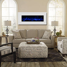 Load image into Gallery viewer, Ashford White 50&quot; Log Ventless Heater Electric Wall Mounted Fireplace - EK CHIC HOME