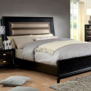 Contemporary Style Black Finish King Size 6-Piece Bedroom Set - EK CHIC HOME