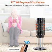 Load image into Gallery viewer, Oscillating Ceramic Pedestal Heater, 34-Inch Portable  with Adjustable Thermostat - EK CHIC HOME