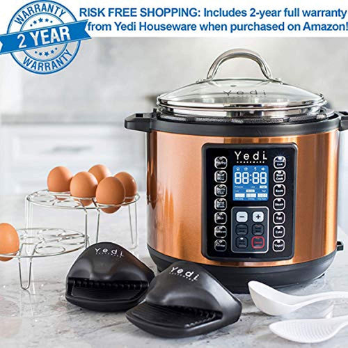 9 in 1 Total Package Instant Programmable Pressure Cooker, 6 Quart - EK CHIC HOME