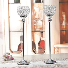 Load image into Gallery viewer, Crystal Silver Candle Holder Sets - EK CHIC HOME