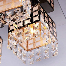 Load image into Gallery viewer, Crystal Flush Mount Ceiling Light Fixture Square Modern Chandelier - EK CHIC HOME