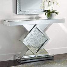 Load image into Gallery viewer, LUXURY 46 1/2&quot; Wide Silver-Mirror Crystal Console Table - EK CHIC HOME