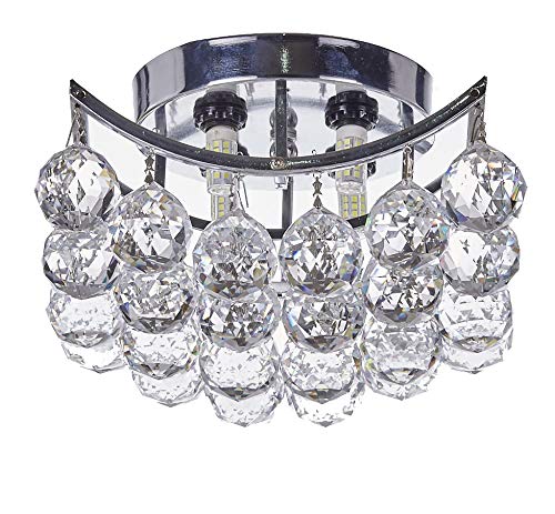 4-Light Chrome Finish Clear European Crystals Chandelier Square - EK CHIC HOME
