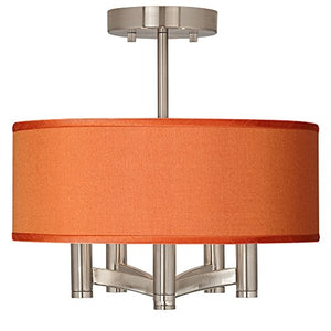 Orange Silk Eva 5-Light Nickel Ceiling Light - EK CHIC HOME