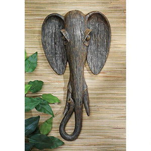 Elephant Animal Mask of the Savannah Wall Decor Sculpture, 16 Inch - EK CHIC HOME