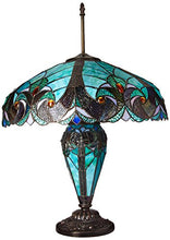 Load image into Gallery viewer, Liaison Tiffany Victorian 3 Light Double Lit Table Lamp - EK CHIC HOME