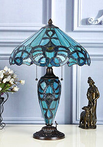 Tiffany Style Table Lamp 16-Inch Shade with Lighted Base - EK CHIC HOME