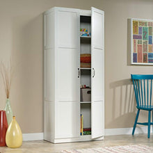 Load image into Gallery viewer, Storage Cabinet, L: 29.61&quot; x W: 16.02&quot; x H: 71.50&quot;, Soft White finish - EK CHIC HOME