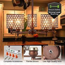 Load image into Gallery viewer, 5 Light Crystal Chandelier Lighting with Brown Finish - EK CHIC HOME