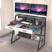 Load image into Gallery viewer, Modern Computer Laptop Desk Home Office Desk with Two Drawers - EK CHIC HOME