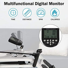 Load image into Gallery viewer, Water Rowing Machine - LCD Monitor for Calories Burned Sports Exercise Equipment in Home Gym - EK CHIC HOME
