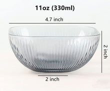 Load image into Gallery viewer, Glass Bowls Set for Kitchen Set of 6 (330 ml-11 oz) - EK CHIC HOME