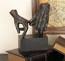 Load image into Gallery viewer, Deco Hands Statue on Block Base - EK CHIC HOME