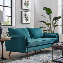 Load image into Gallery viewer, Contemporary Modern Fabric Upholstered Sofa In Teal - EK CHIC HOME