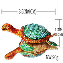 Load image into Gallery viewer, The sea Turtle Trinket Box Hinged Hand-Painted Animal Figurine Collectible Ring Holder - EK CHIC HOME