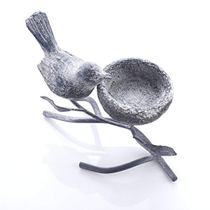 Vintage Home Decor Centerpiece, Iron Branches, Resin Bird and Nest, Candle Stands - EK CHIC HOME