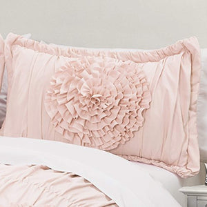 Serena 3 Piece Comforter Set Full/Queen Blush - EK CHIC HOME