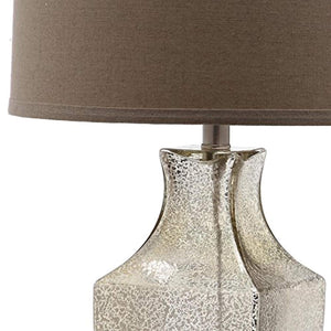 Glass Bottom Antique Silver 28.5-inch Table Lamp (Set of 2) - EK CHIC HOME